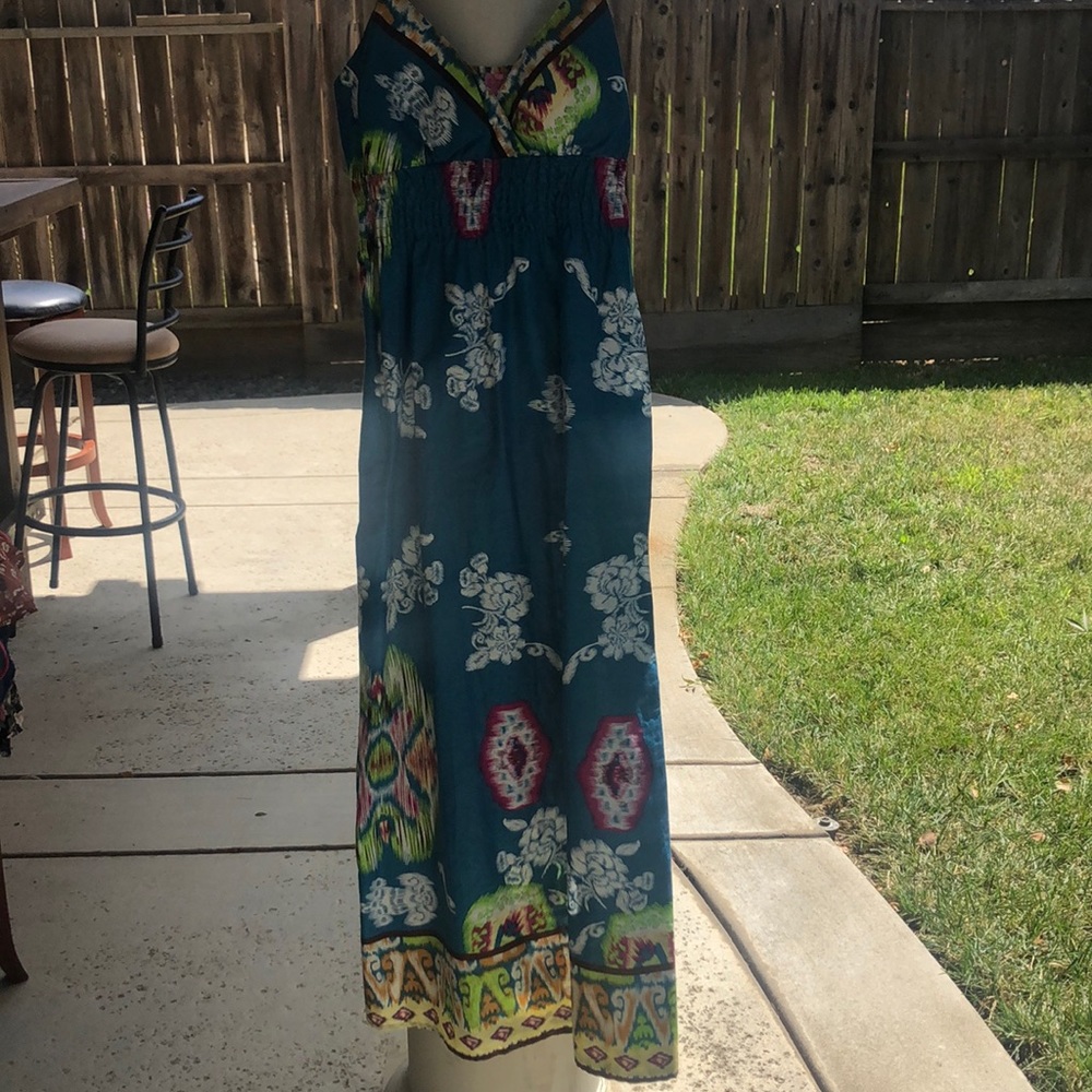 Colorful maxi dress vibrant colors